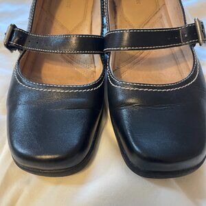 Naturalizer Ashina Smooth Black Leather Wedge